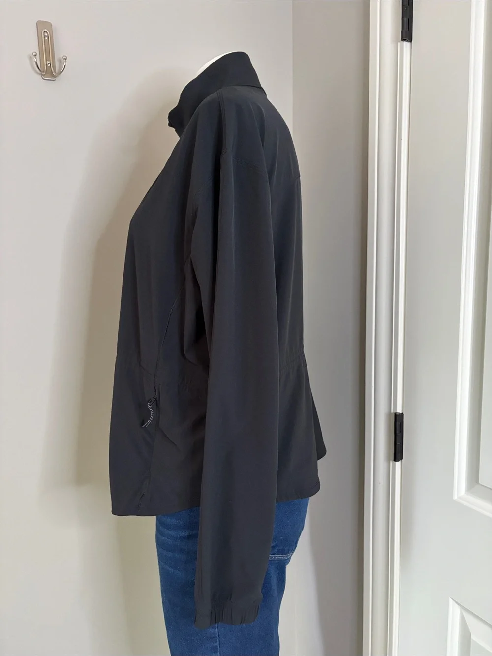 Lululemon UV Protective Cinch Waist Running Jacket Black Lightweight Run Sz S